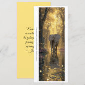 Create Your Own Wild Gray Elephant Bookmark Card (Voorkant / Achterkant)