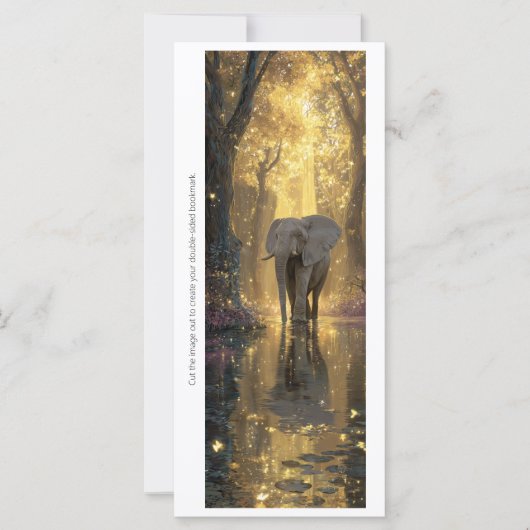 Create Your Own Wild Gray Elephant Bookmark Card (Voorkant)