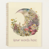 Create Your Own Wildflowers Floral Crescent Moon Planner (Voorkant)