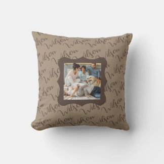 Create Your Own "Wilson" Family Photo Throw Pillow Kussen