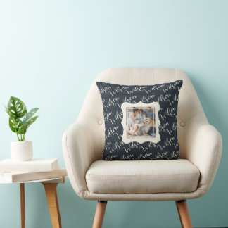 Create Your Own "Wilson" Family Photo Throw Pillow Kussen