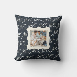 Create Your Own "Wilson" Family Photo Throw Pillow Kussen