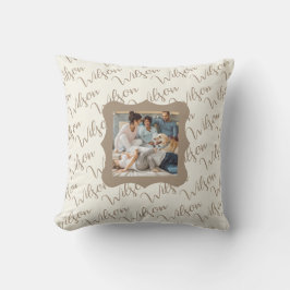 Create Your Own "Wilson" Family Photo Throw Pillow Kussen