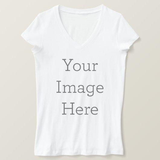 Dames   jersey V-hals T-shirt (Design voorkant)