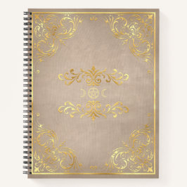 Create Your Own Yellow Gold Gilded Beige Notitieboek