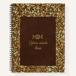 Create Your Own Yellow Gold Gilded Brown Notitieboek
