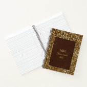 Create Your Own Yellow Gold Gilded Brown Notitieboek (Binnen)