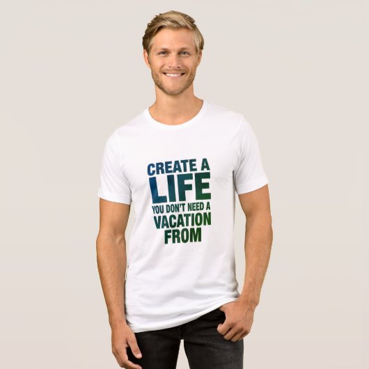 Create Your Perfect Life Design 02 Tri-Blend Shirt (Voorkant volledig)
