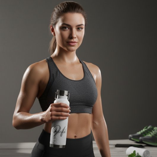 Create Your Personalized Monogram Name White Waterfles