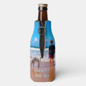 Create Your Pet Photo Bottle Cooler Custom Text (Fles Achterkant)