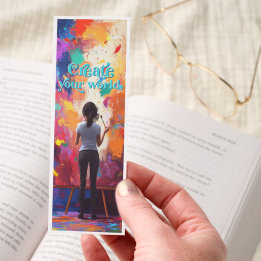 Create Your World Motivational Bookmark