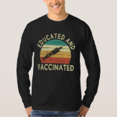 Created and vaccinated fun pro vaccination t-shirt (Voorkant)