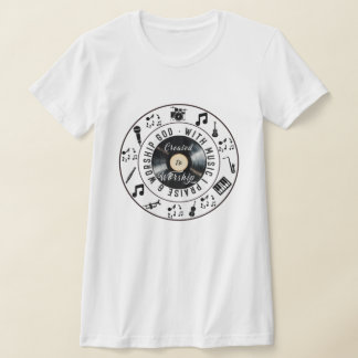Created to Worship Record Player T-shirt