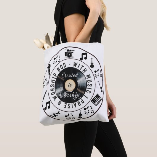 Created to Worship Record Player Tote Bag (Dichtbij)