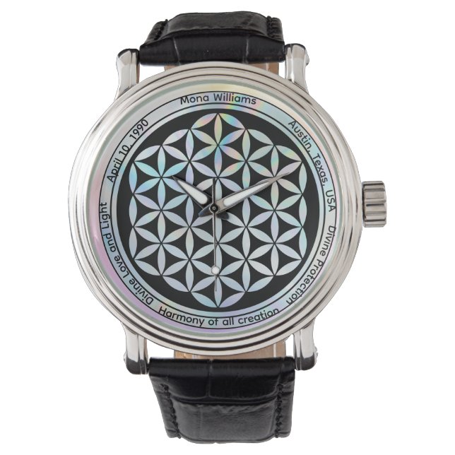 Creatie Harmonie Symbool Magneet Horloge (Voorkant)