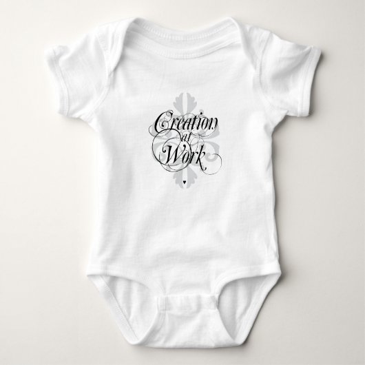 "Creatie op het werk" Baby One-Piece Bodysuit (Voorkant)