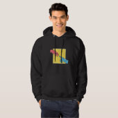 Creatie schilderij parodie robot vingers hoodie (Voorkant volledig)