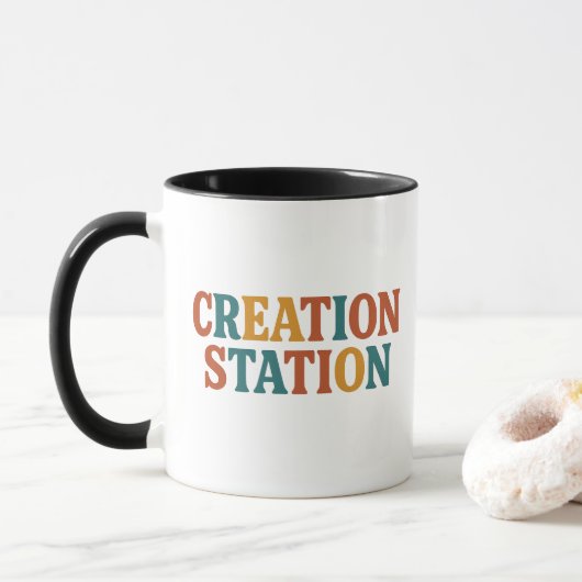 Creatie Station Typography Koffie Mok (Met donut)
