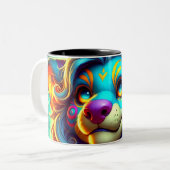 creatie tweekleurige koffiemok (Voorkant links)