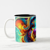 creatie tweekleurige koffiemok (Links)