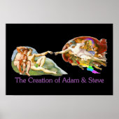 Creatie van Adam en Steve Poster (Voorkant)