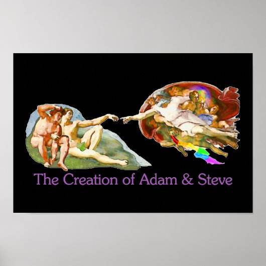 Creatie van Adam en Steve Poster (Voorkant)