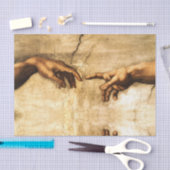  creatie van Adam God's hand Michelangelo Tissuepapier (Craft)