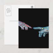 Creatie van Cyber-Adam Briefkaart (Voorkant / Achterkant)