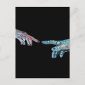 Creatie van Cyber-Adam Briefkaart (Voorkant)