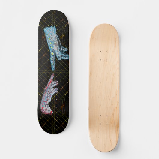 Creatie van Cyber-Adam Persoonlijk Skateboard (Voorkant)