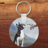 Creatie van de Boston Terrier (#3) Sleutelhanger (Voorkant)