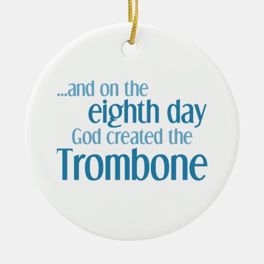 Creatie van de Trombone Keramisch Ornament (Voorkant)