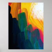 Creatie van Licht v 2 - abstract acryl schilderen Poster (Voorkant)