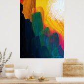 Creatie van Licht v 2 - abstract acryl schilderen Poster (Keuken)