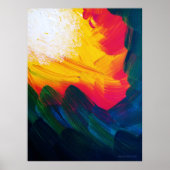 Creatie van Licht v 3 - Abstract Schilderen Zon Poster (Voorkant)