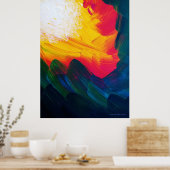 Creatie van Licht v 3 - Abstract Schilderen Zon Poster (Keuken)