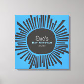 CREATIE ZON Bat Bar Mitzvah Sign In Board Canvas Afdruk (Voorkant)