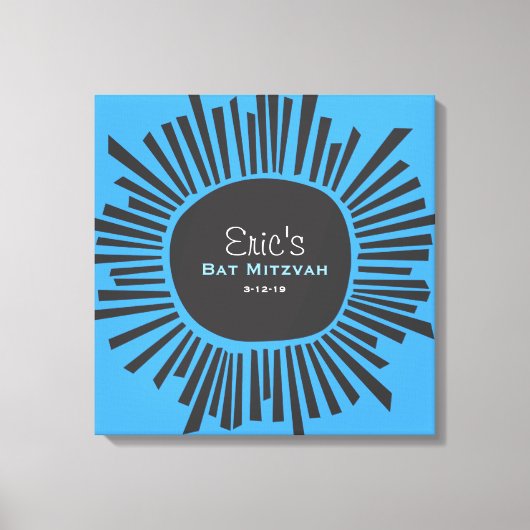 CREATIE ZON Bat Bar Mitzvah Sign In Board Canvas Afdruk (Voorkant)