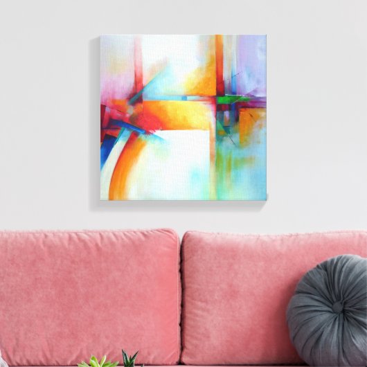 Creatief Abstract Acryl Schilderen Moderne Kunst Canvas Afdruk (Insitu (Woonkamer))