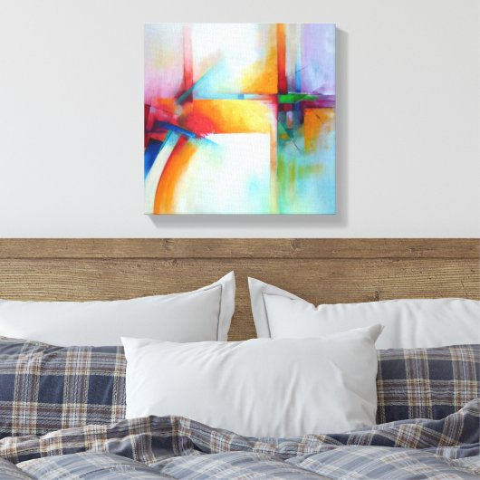 Creatief Abstract Acryl Schilderen Moderne Kunst Canvas Afdruk (Insitu (Slaapkamer))