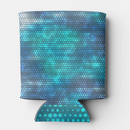 Creatief abstract blauw achtergrondontwerp. blikjeskoeler (Achterkant)