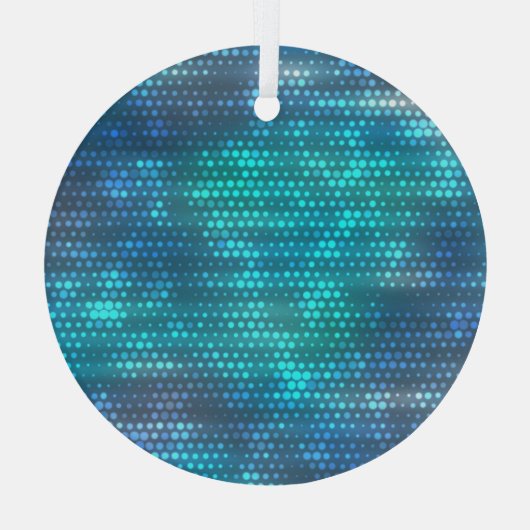 Creatief abstract blauw achtergrondontwerp. glas ornament (Achterkant)