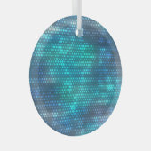 Creatief abstract blauw achtergrondontwerp. glas ornament (Voorkant Rechts)