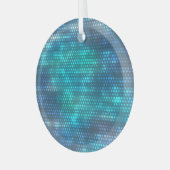 Creatief abstract blauw achtergrondontwerp. glas ornament (Voorkant links)