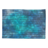 Creatief abstract blauw achtergrondontwerp. kussensloop (Achterkant)