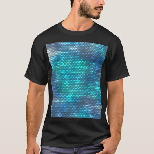 Creatief abstract blauw achtergrondontwerp. t-shirt (Voorkant)