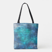 Creatief abstract blauw achtergrondontwerp. tote bag (Achterkant)