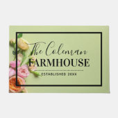 Creatief Abstract Bloemen Boerderij Familie Monogr Deurmat (Voorkant)