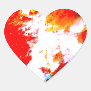 Creatief Abstract kunstwerk Hart Sticker