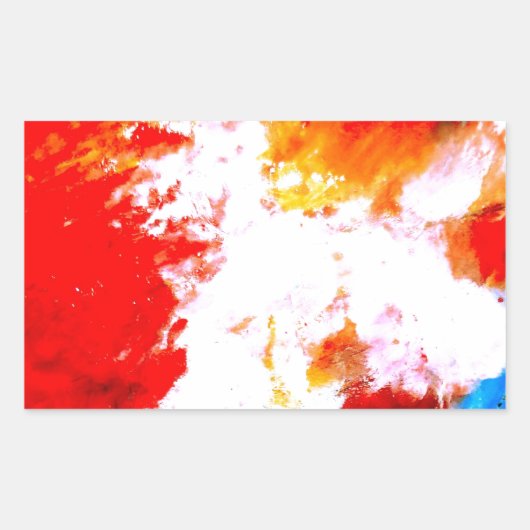 Creatief Abstract kunstwerk Rechthoekige Sticker (Voorkant)